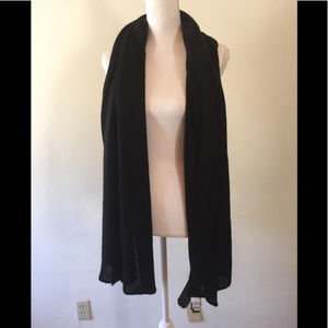 Aqua Black 100% acrylic knit scarf NWT
